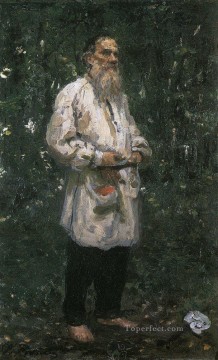 Ilya Repin Painting - leo tolstoy barefoot 1891 Ilya Repin